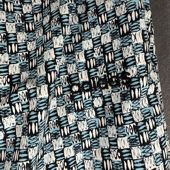 Adidas Pants Mens XL Track Athletic Drawstring Abstract Pattern Pockets Zip Ankl - Picture 4 of 13